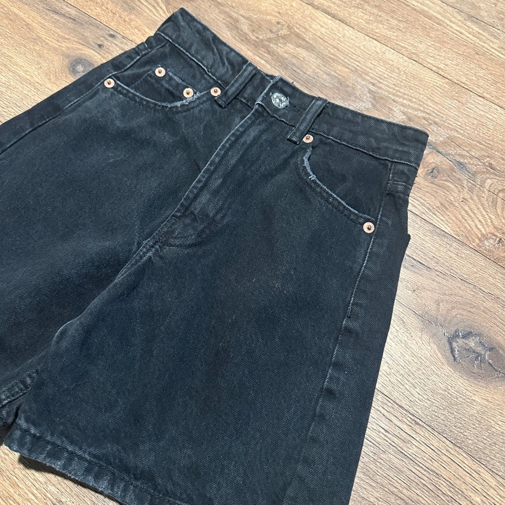 Zara‎ Black Denim Shorts Women Size 0